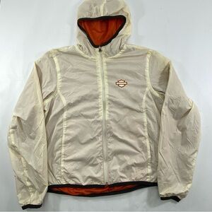 Harley Davidson Women’s Cream Windbreaker Jacket Size L